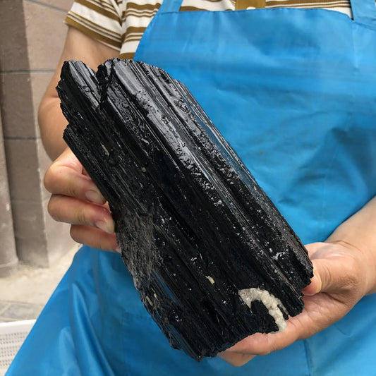 Natural Beautiful Black Tourmaline Quartz Specimen Crystal  Home Demagnetization Decoration Energy  Gem