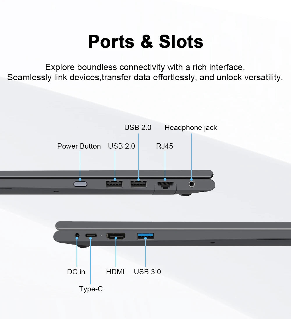 Ninkear YBOOK15 2 in 1 Laptop 360° flip 15.6' FHD IPS Touch Screen Tablet AMD Ryzen™ 3 3200U 16G DDR4+512GB SSD Windows 11 Pro