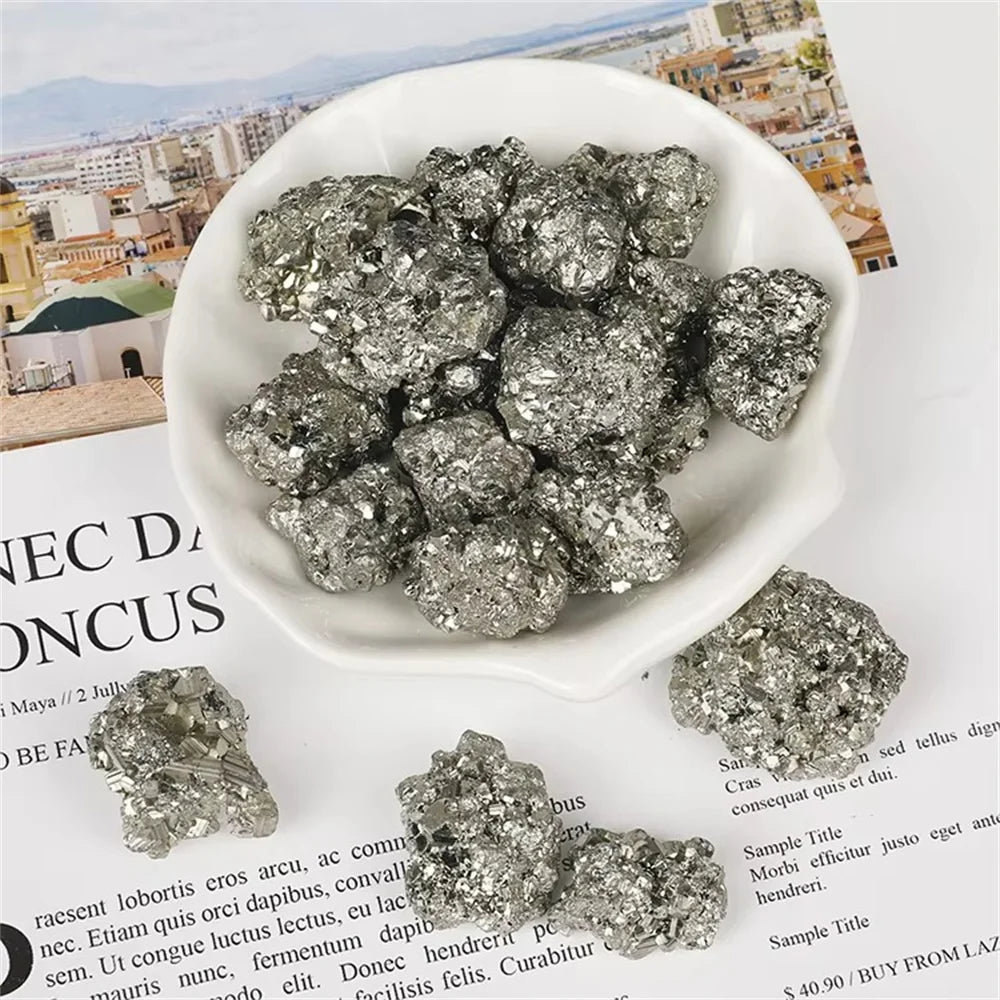 High-quality Pyrite Raw Tumbled Natural Tumbled Stones Crystals Healing Collection Enthusiasts Gifts Gemstones