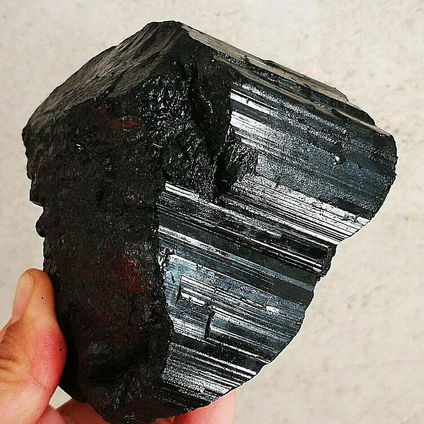 Natural Beautiful Black Tourmaline Quartz Specimen Crystal  Home Demagnetization Decoration Energy  Gem