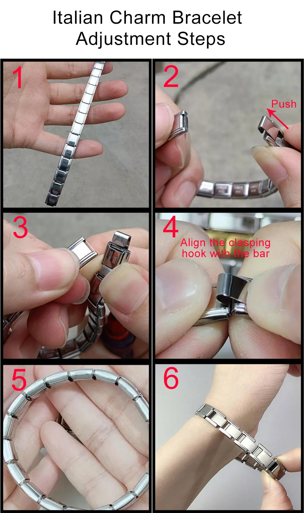 2025 Trendy 9mm Width Italian Charm Link Elastic Bracelet Fashion Stainless Steel Bangle Chain on Hand Factory DIY Making