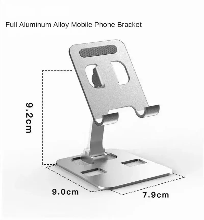 Universal Aluminum Alloy Portable Tablet Holder Mount For iPad Adjustable Flexible Folding Lazy Desktop Live Mobile Phone Stand