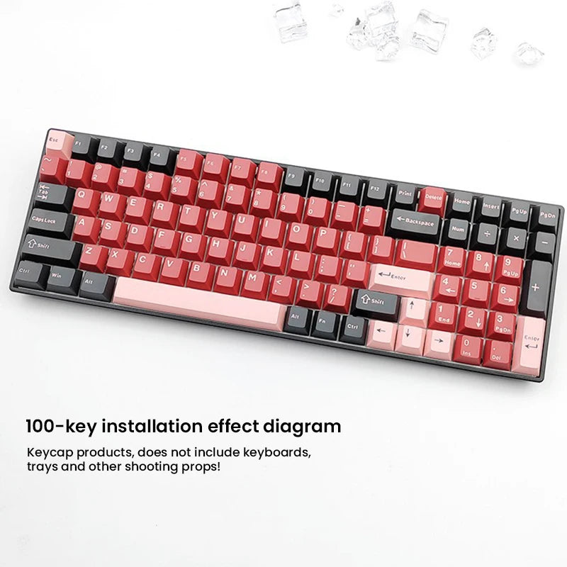 USLION 126 Keys Cherry Profile Keycaps ISO Layout Minimalist PBT Key Caps for Gaming Mechanical Keyboard GMK87 GMK67 AULA 75