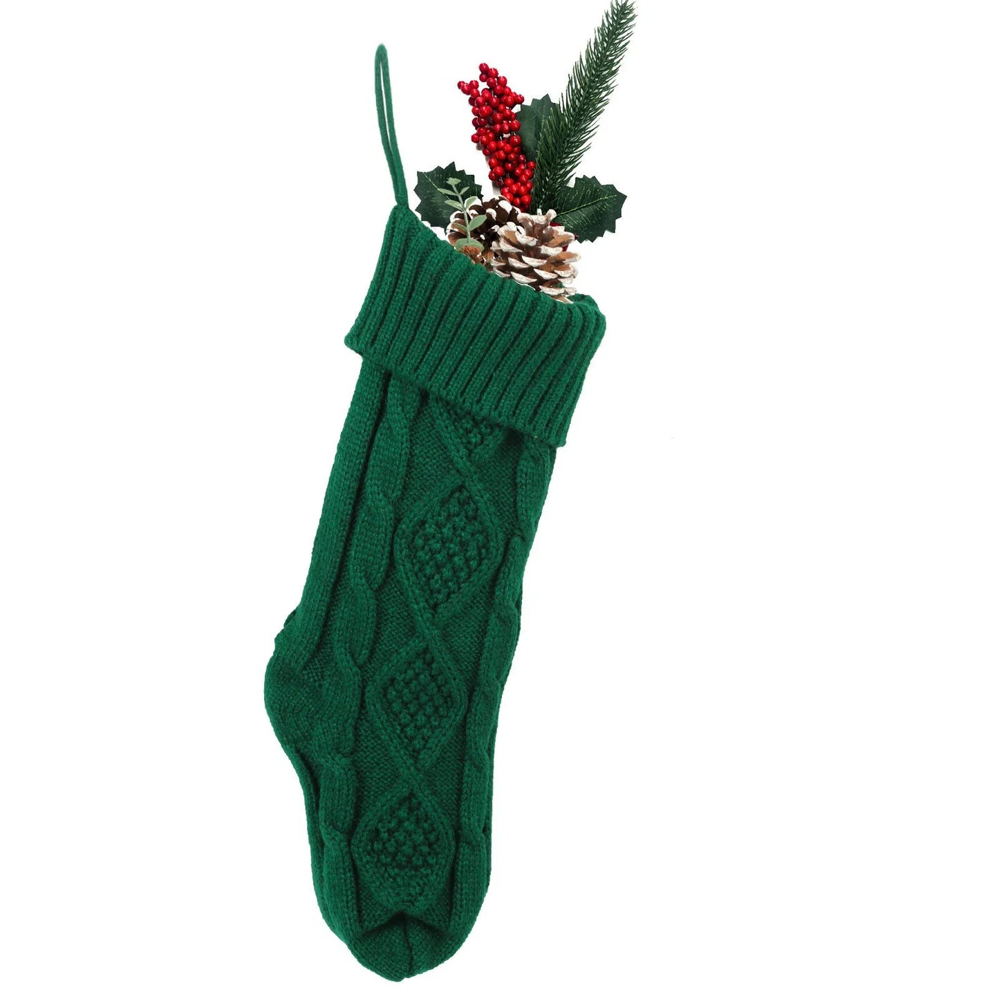 Personalized Name Knitted Christmas Stocking Custom Family Xmas Stocking for Holiday Home Decor