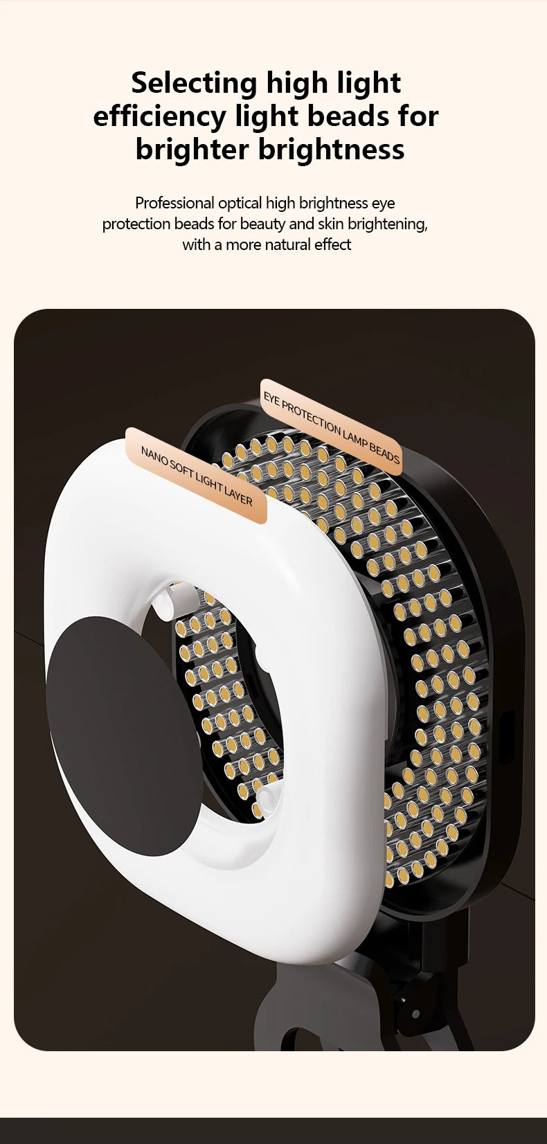 Mini LED Smartphone Selfie Fill Light 3 Modes With Adjustable Brightness Clip Portable Video Light For Tiktok Camera Mobile IPad