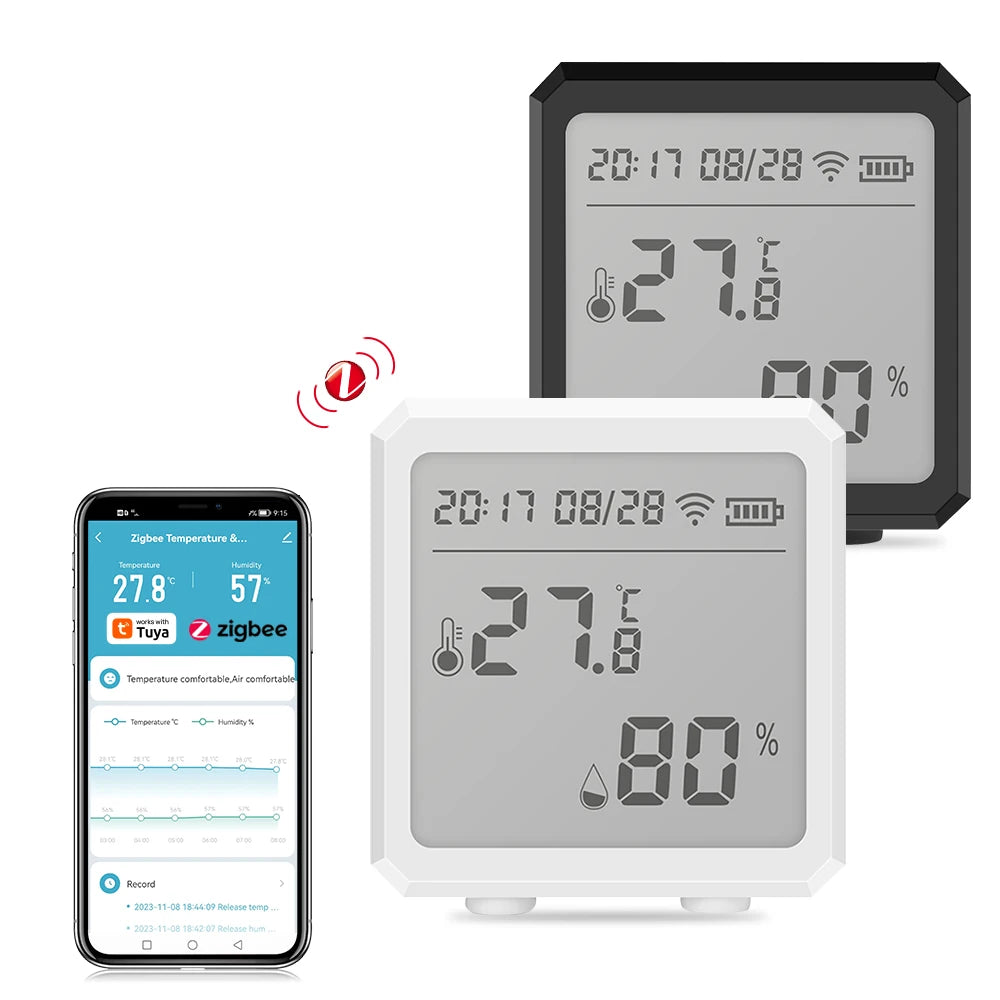 tuya ZigBee Intelligent Temperature and Humidity Sensor Digital Remote Control Intelligent Temperature and Humidity Sensor Detec