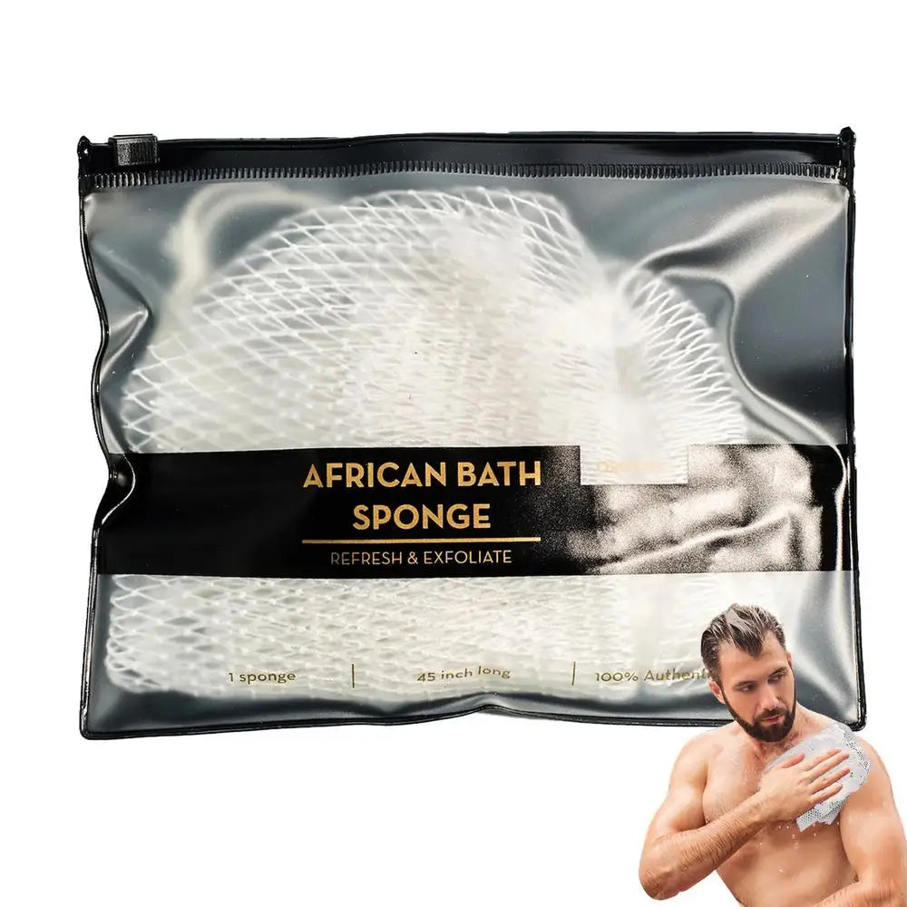 Colorful African Net Cloth Washcloth Body Exfoliator Reusable Bath Sponge Washcloth African Scrubbing Long Net Rag Shower
