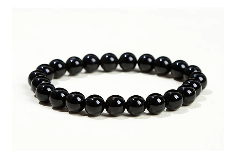 JD Natural Stone Beads Bracelet Amethyst Tiger Eye Crystal Quartz Agate Gem Beads Bangles Women Men Reiki Healling Jewelry Gift