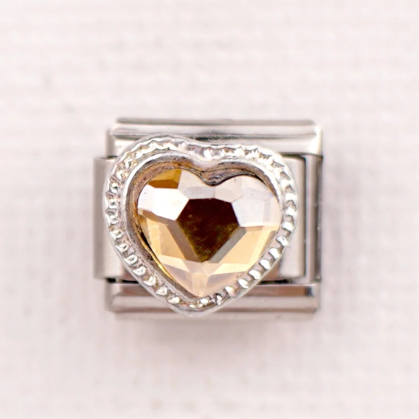 New Fashion Colorful Love Gemstone Style Italian Charm Fit 9mm Link Stainless Steel Bracelet Module DIY Women Men Jewelry Making