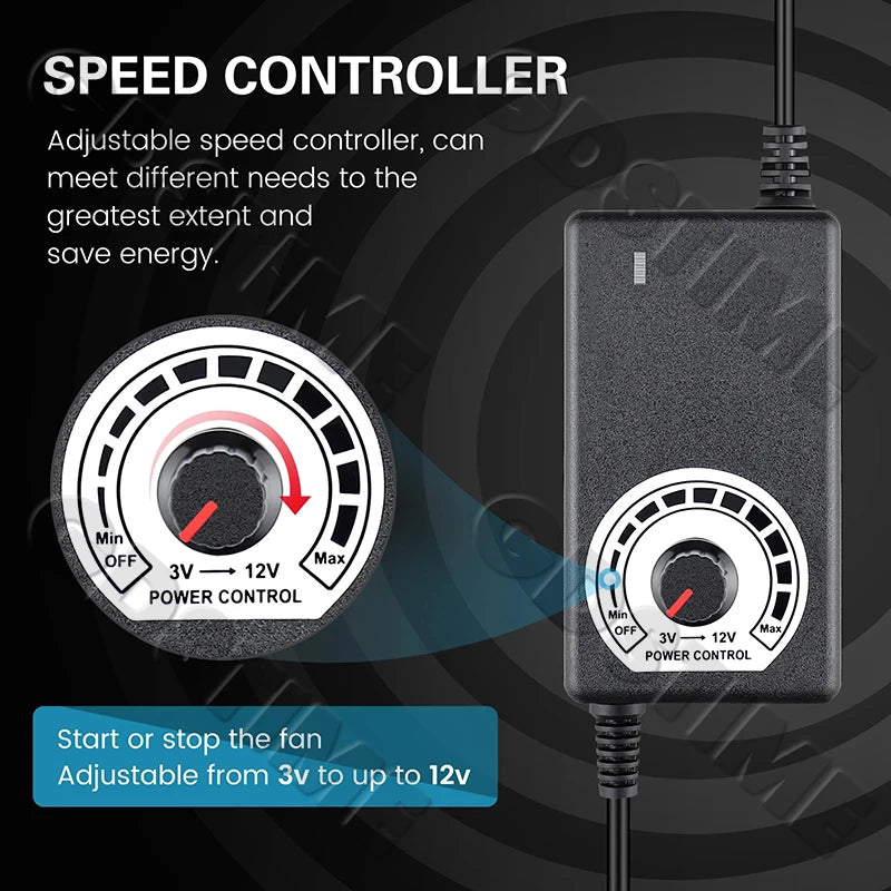 Gdstime CPU Cooler 12V 80MM Fan 120MM DIY Server High Speed Fan for Desktop Computer Case Cooling 220V Power Adjustable Speed