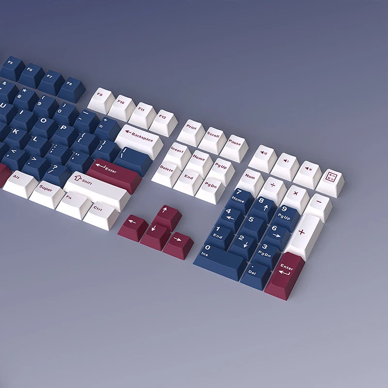 USLION 126 Keys Cherry Profile Keycaps ISO Layout Minimalist PBT Key Caps for Gaming Mechanical Keyboard GMK87 GMK67 AULA 75