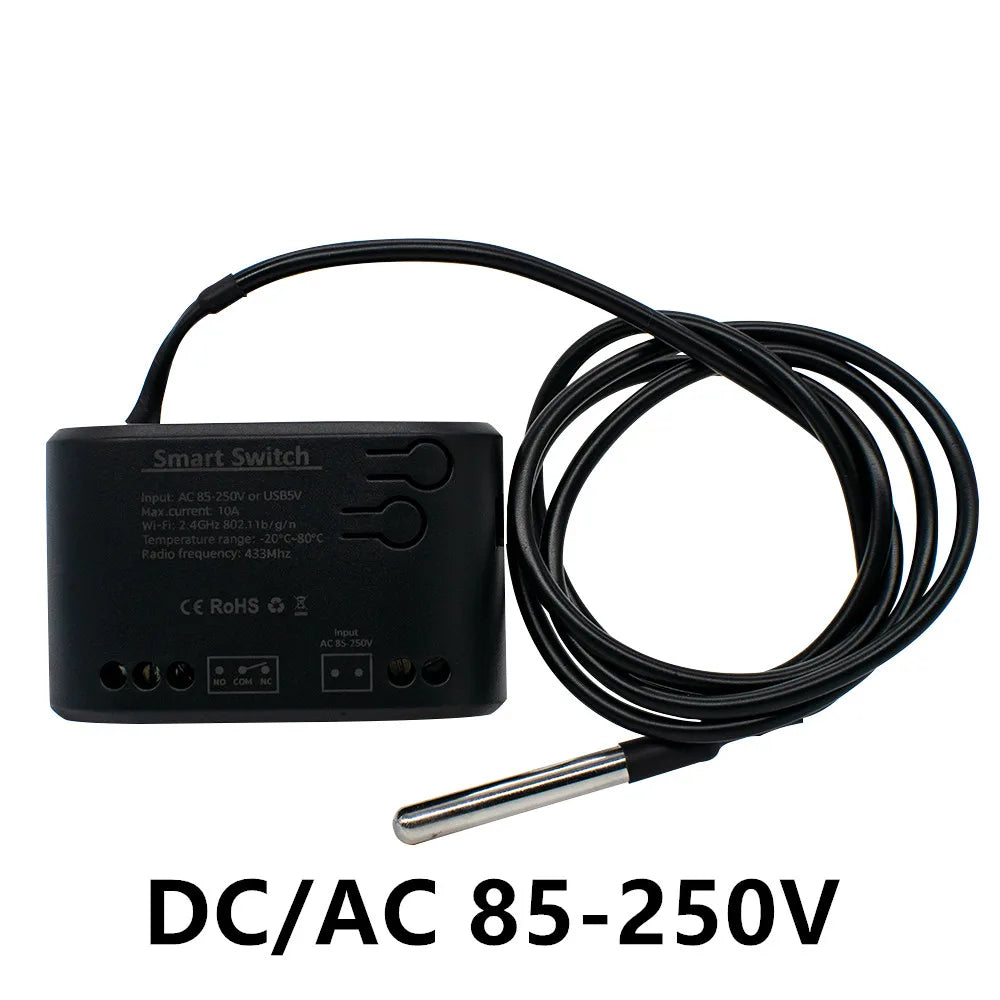 Smart Temperature Switch Tuya WiFi Smart Life Control 1 Gang 85-250V Monitoring Thermostat Passive Dry Contact Relay Match Alexa