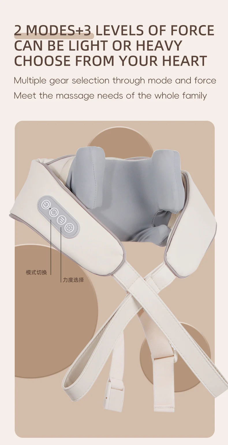 Neck And Shoulder Massager Wireless Shoulder And Back Kneading Massage Shawl Trapezius Neck Cervical masajeador