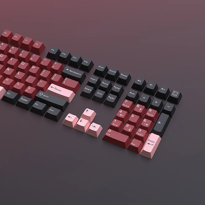 USLION 126 Keys Cherry Profile Keycaps ISO Layout Minimalist PBT Key Caps for Gaming Mechanical Keyboard GMK87 GMK67 AULA 75