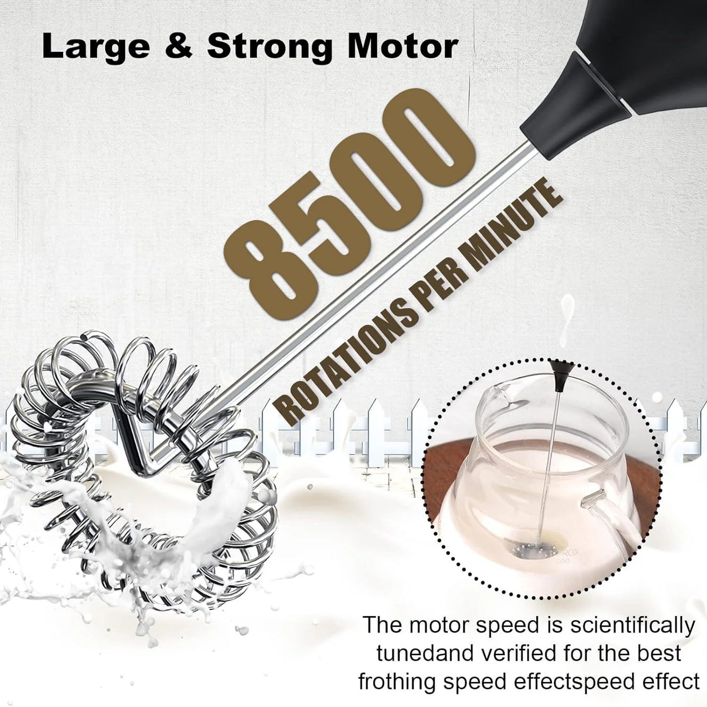 Wireless Milk Frother Electric Type-C Handheld Blender Stainless Steel Mini Coffee Maker Whisk Mixer For Coffee Cappuccino Cream