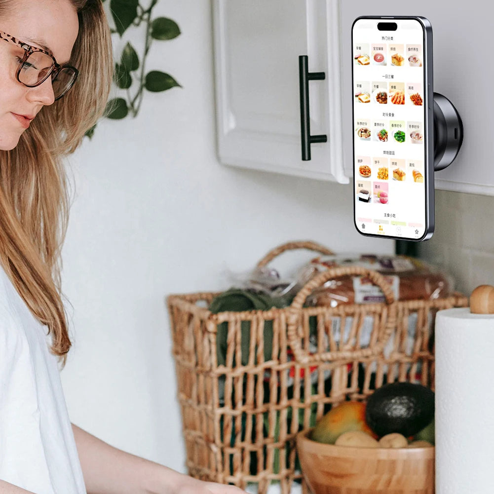 Magnetic Suction Cup Phone Mount for iPhone 16/15/14/13/12 Pro Max Plus Mini 360° Adjustable Magnetic Cell Phone Holder for Car