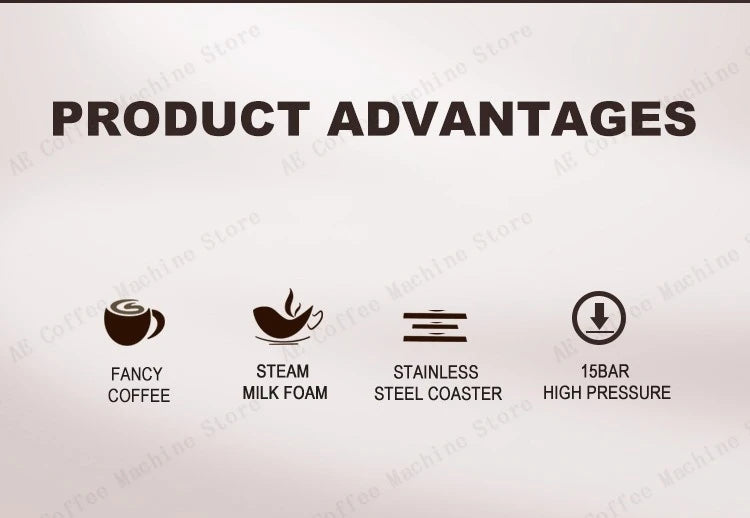 US standard 110V coffee machine High pressure extraction Italian semi-automatic espresso machine Portable home coffee machine