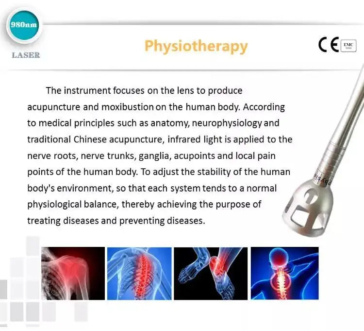 980Nm Laser Diode Vascular Spider Varicose Vein Removal Machine Treatment Fungi Physiotherapy