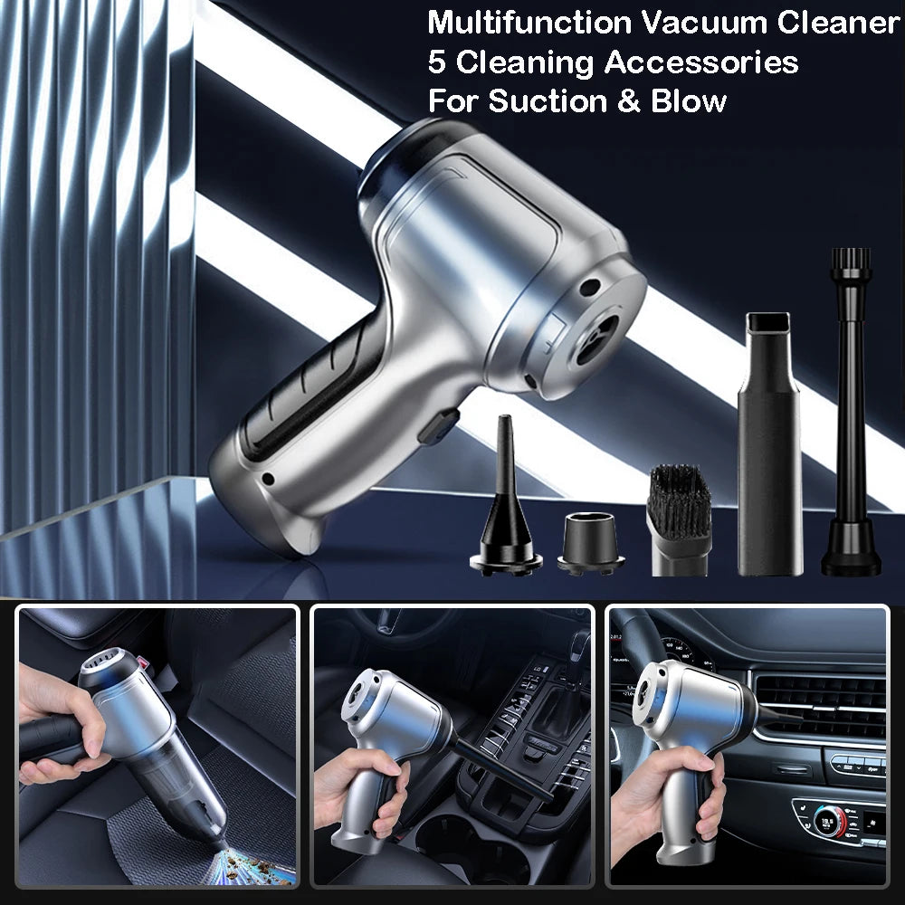 Car Vacuum Cleaner 95000PA High Power 3in1 Handheld Vacuum Cleaner Portable Cordless Vacuum Cleaner for Car Office Home Cleaning