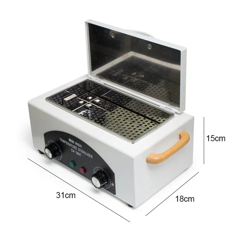 Electric High Temperature Disinfection Box Dry Heat Sterilizer For Manicure Dental Treatment Beauty Salon Nail Tools Equipment