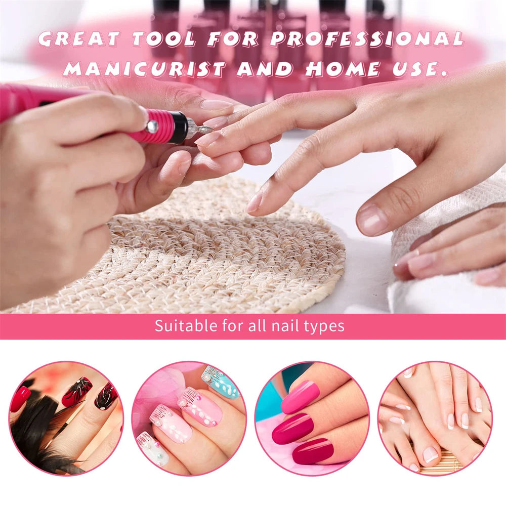 Nail Sander Set Electric Nail Drill Machine Grinding Equipment Milling Cutter For Manicure Pedicure Strong Polishing Tools