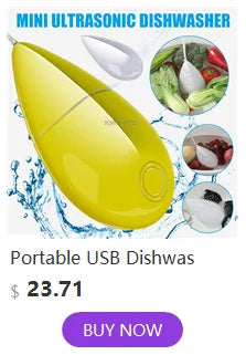 2000mAh Ultrasonic Dishwasher Mini Portable Tableware Cleaner Household Fruit and Vegetable Washing Machine High Pressure Clean