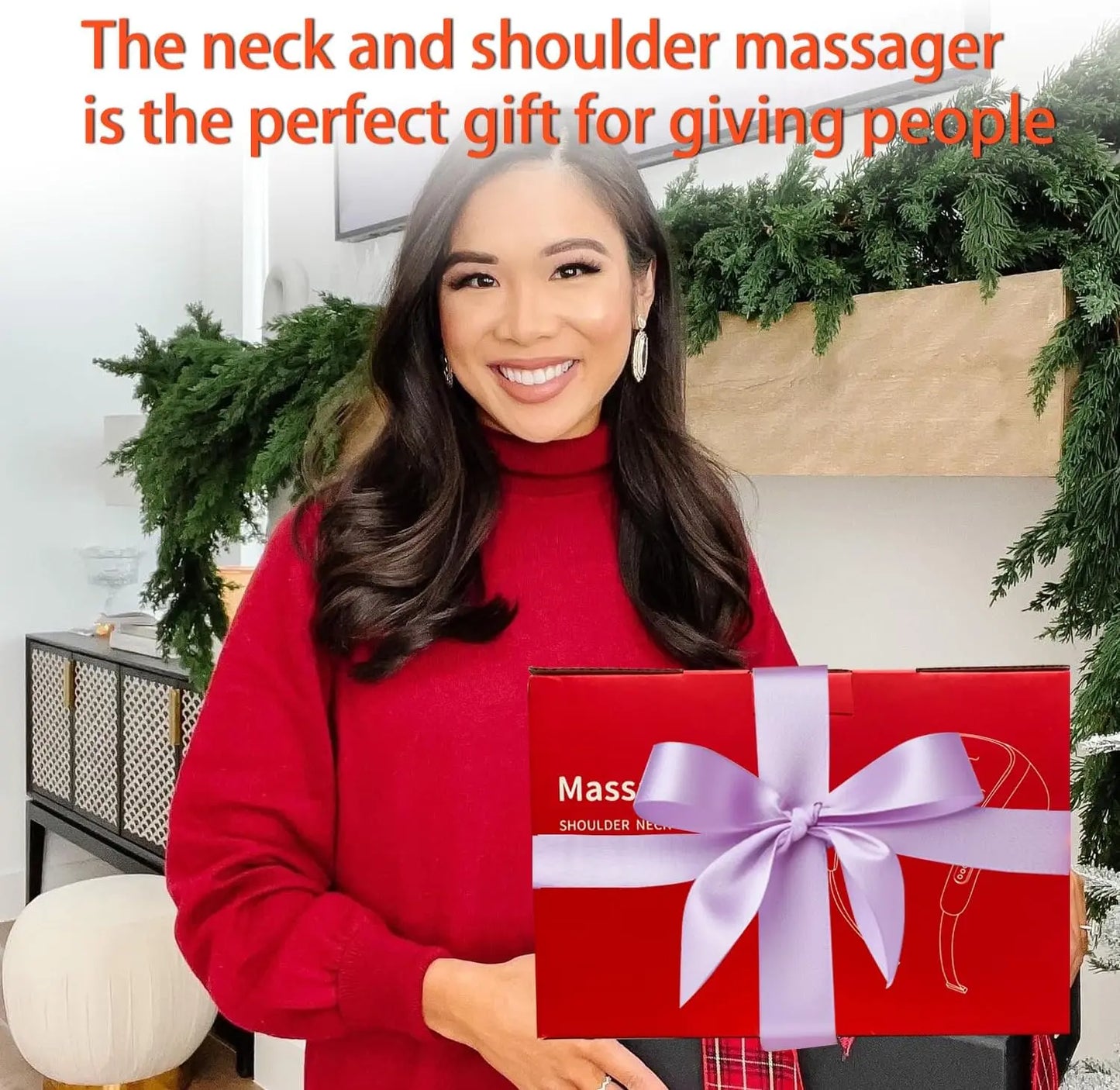 20W Beige Neck And Shoulder Massager Wireless Shoulder And Back Kneading Massage Shawl Trapezius Neck Cervical Masajeador