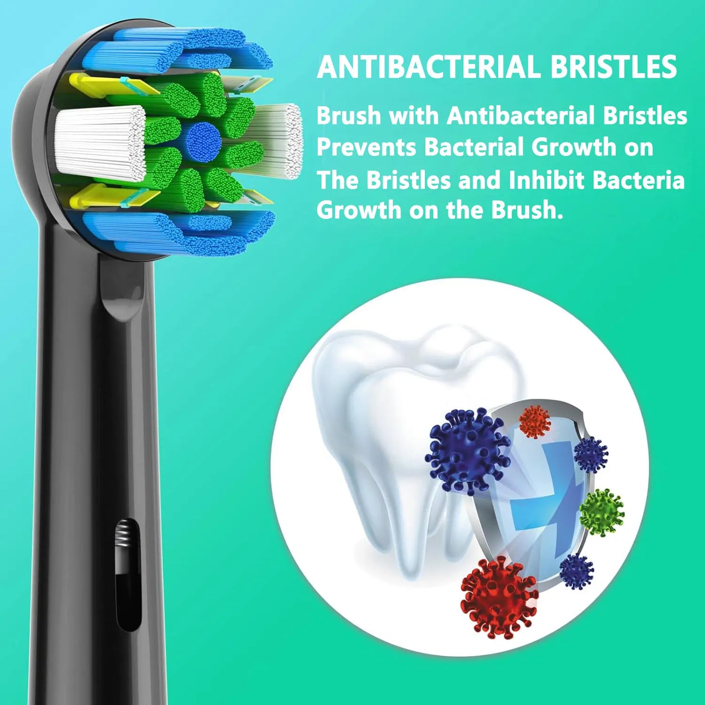 8pcs Toothbrush Head Compatible with Oral B Electric Toothbrush, Replacement Toothbrush Heads Fit for Oral b Vitality Pro