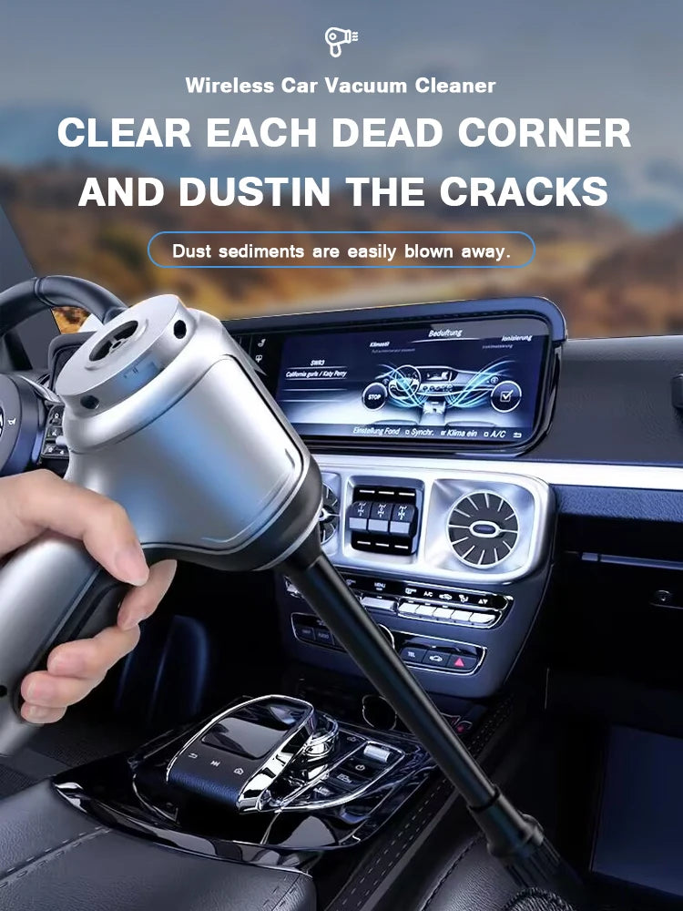 Car Vacuum Cleaner 95000PA High Power 3in1 Handheld Vacuum Cleaner Portable Cordless Vacuum Cleaner for Car Office Home Cleaning