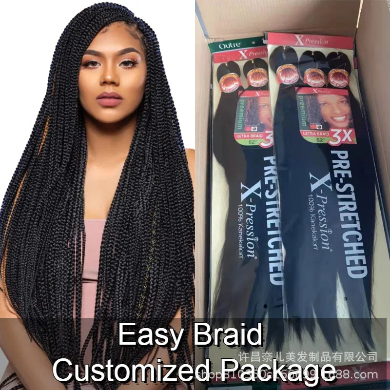 Ez Dirty Braid 3-pack 26-inch 270g Low-temperature Silk African American European Large Braids Easy Braid Hair