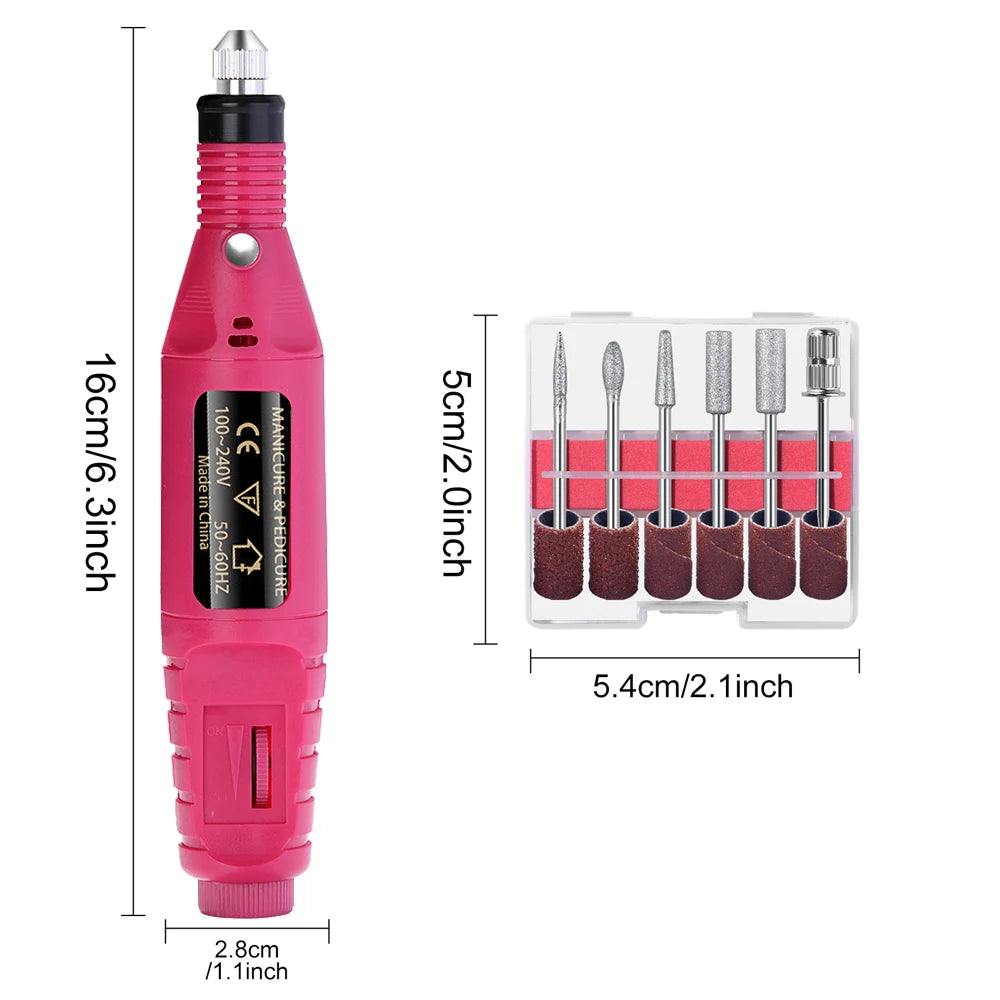 Nail Sander Set Electric Nail Drill Machine Grinding Equipment Milling Cutter For Manicure Pedicure Strong Polishing Tools