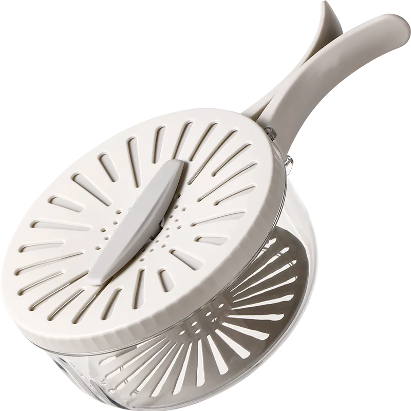 Folding Handle Drain Basket with Lid Fruit Vegetable Washing Bowl Kitchen Washing Basket Plastic Colander Water-Filtering Basin