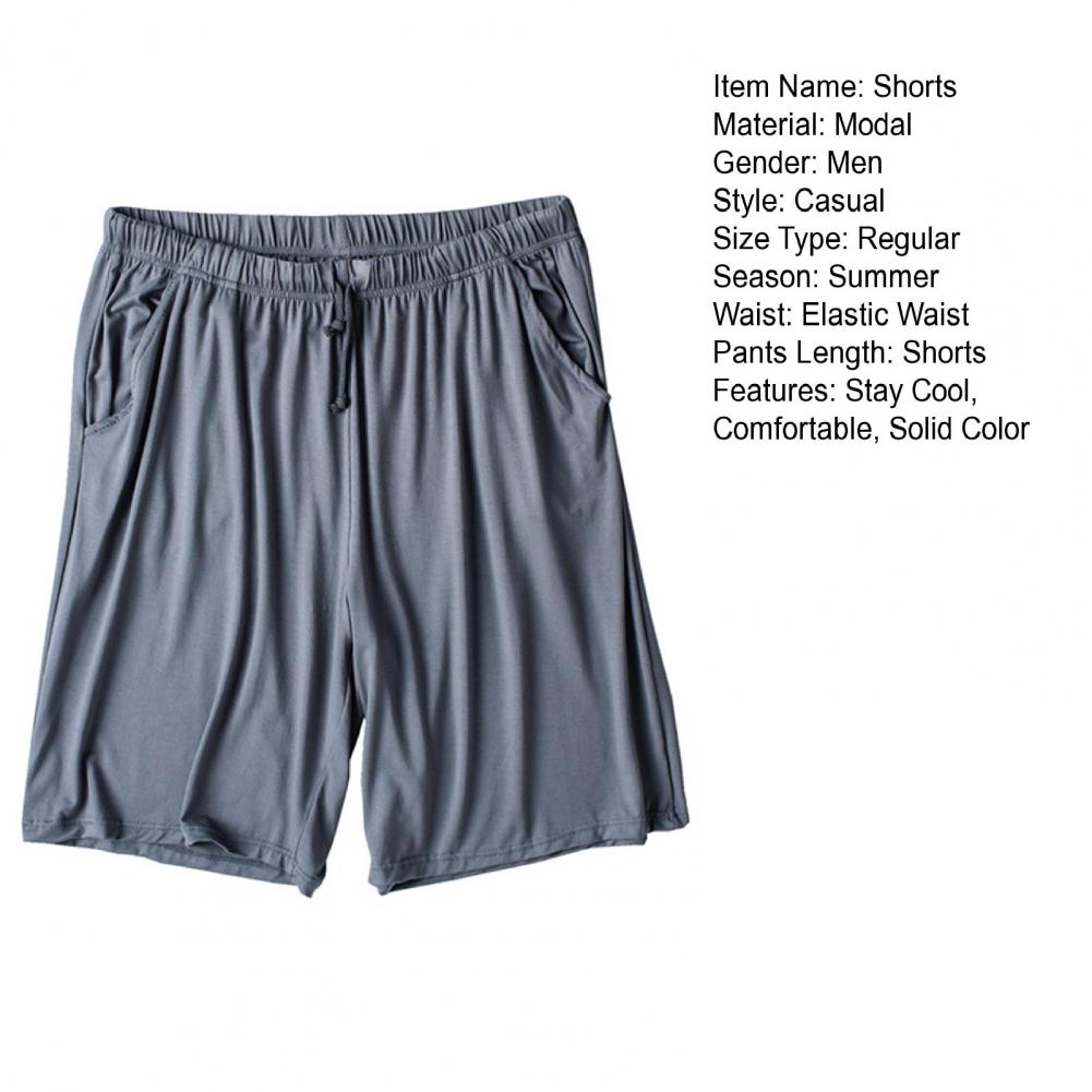 Men Silky Shorts Modal Summer Men Pajama Shorts Stay Cool Comfortable Men Shorts All-match Drawstring Shorts Men Accessories