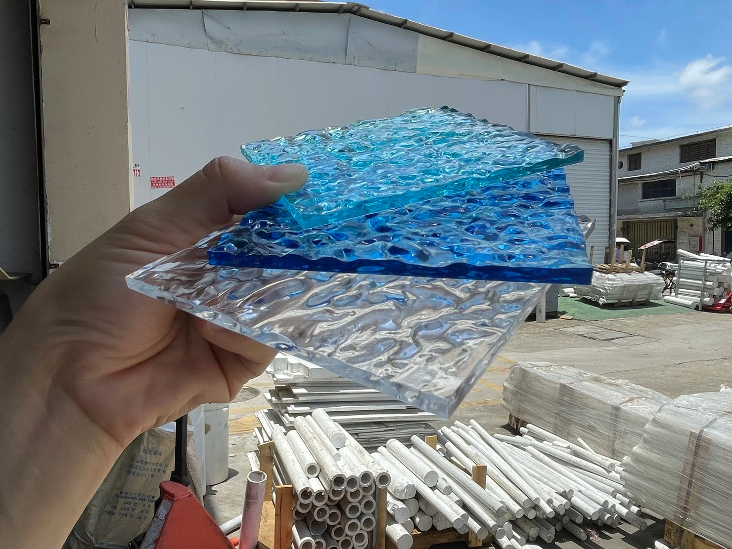 5MM PMMA Acrylic Board ClearTransparent Wave Ripple Surface Sheet Plexiglass For Painting/Jewel Display/Advertising/DIY Projects