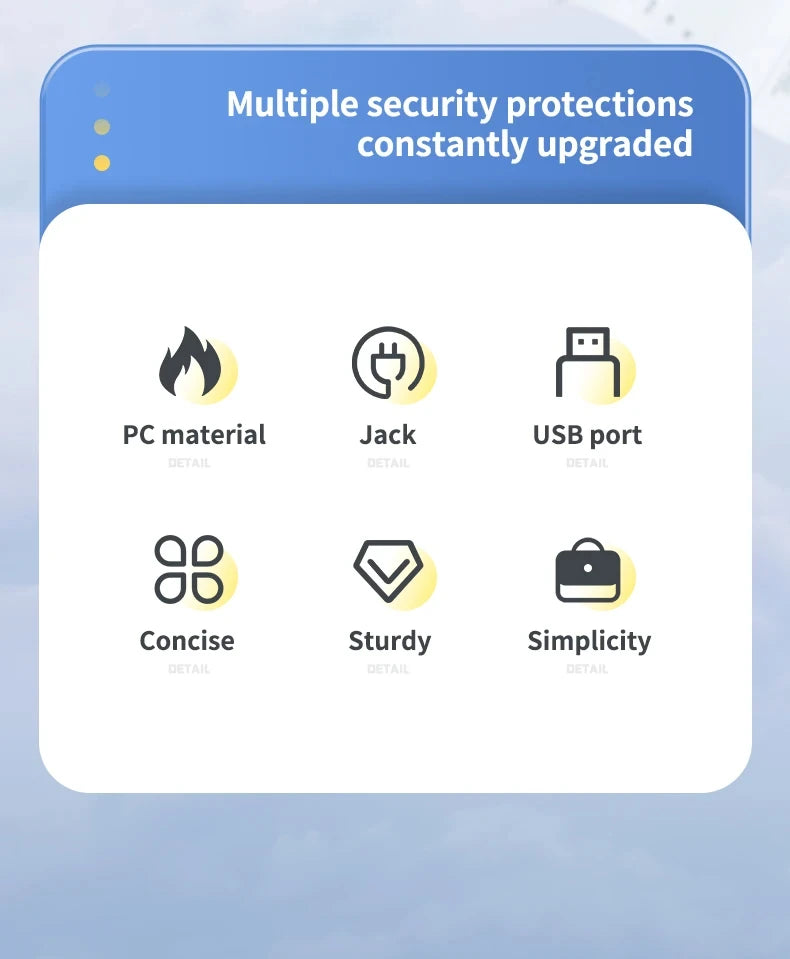 EU Plug Socket Adapter Wireless Wall Charger Power Strip with 4 AC Outlets +2 USB Ports+ 1 Type C 7-in-1 Plug Socket Adapter