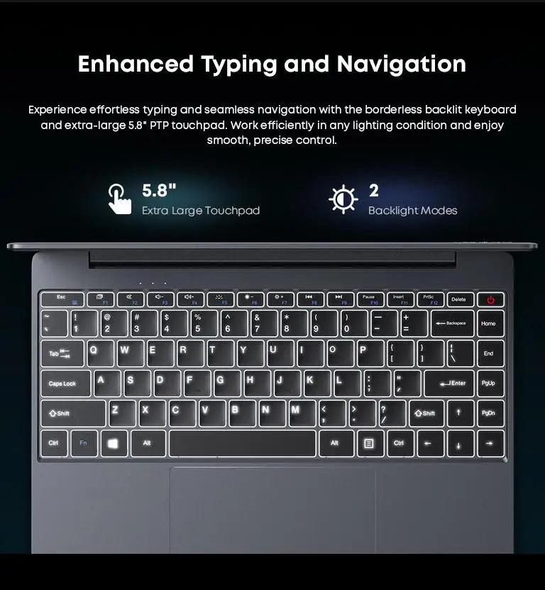 CHUWI CoreBook X Gaming Laptop AMD R5-7430U 16GB DDR4 RAM 512GB SSD 14.1 inch FHD Screen Lightweight Notebook 4.3 GHz Windows 11