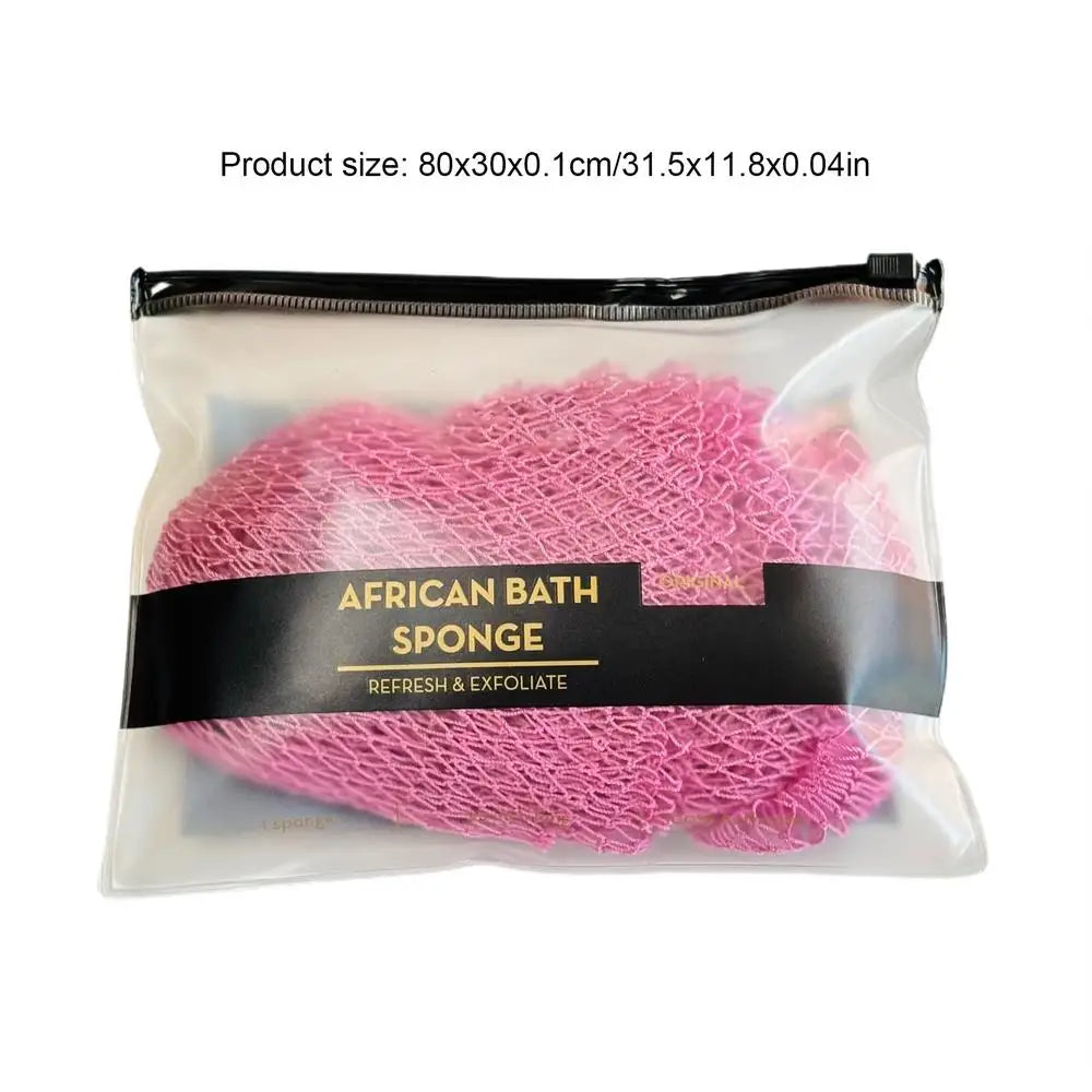 Colorful African Net Cloth Washcloth Body Exfoliator Reusable Bath Sponge Washcloth African Scrubbing Long Net Rag Shower