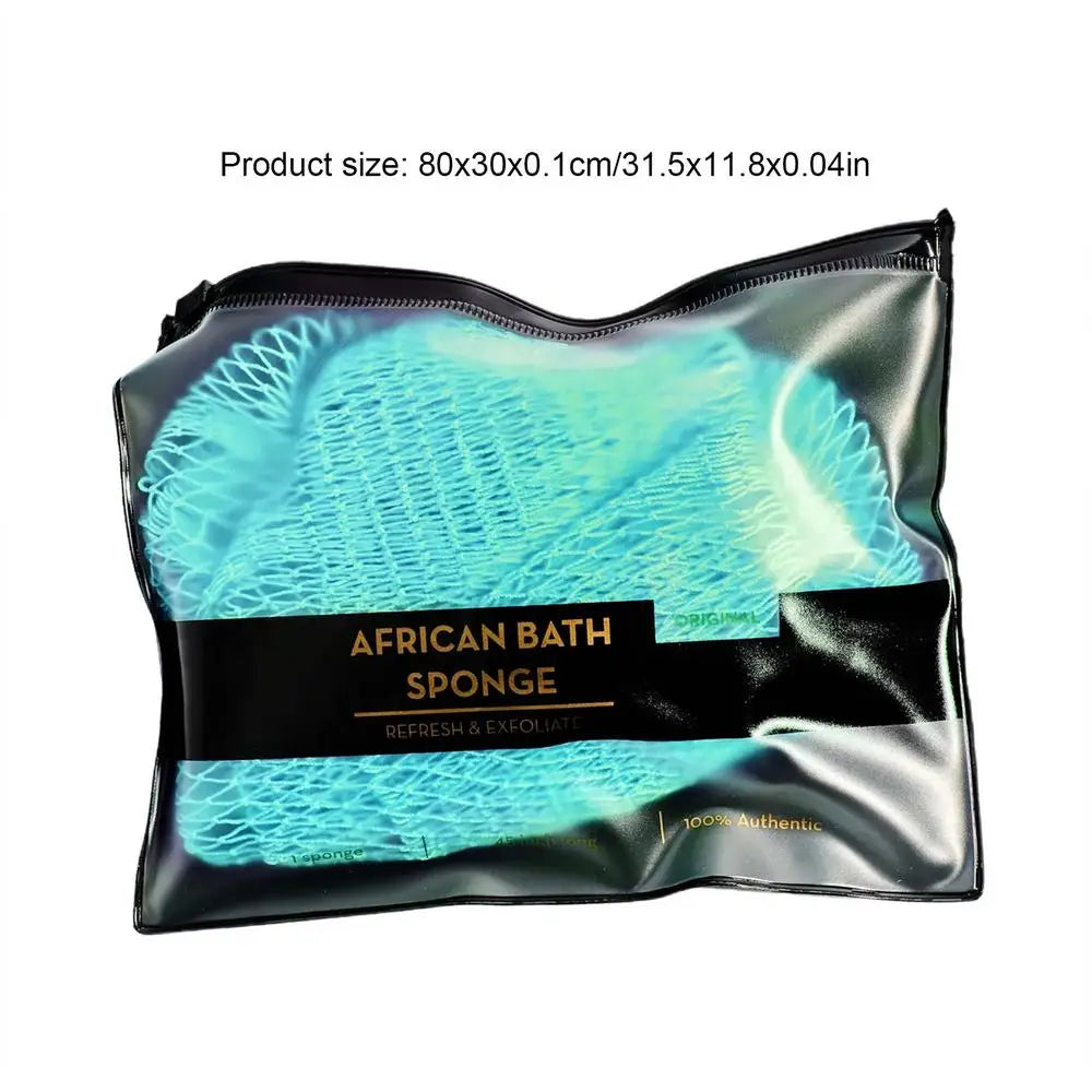 Colorful African Net Cloth Washcloth Body Exfoliator Reusable Bath Sponge Washcloth African Scrubbing Long Net Rag Shower
