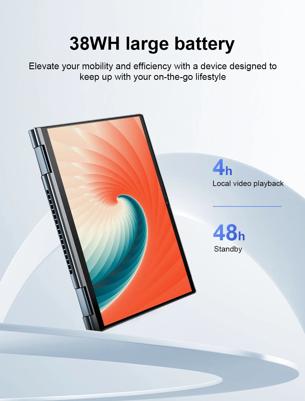 Ninkear YBOOK15 2 in 1 Laptop 360° flip 15.6' FHD IPS Touch Screen Tablet AMD Ryzen™ 3 3200U 16G DDR4+512GB SSD Windows 11 Pro