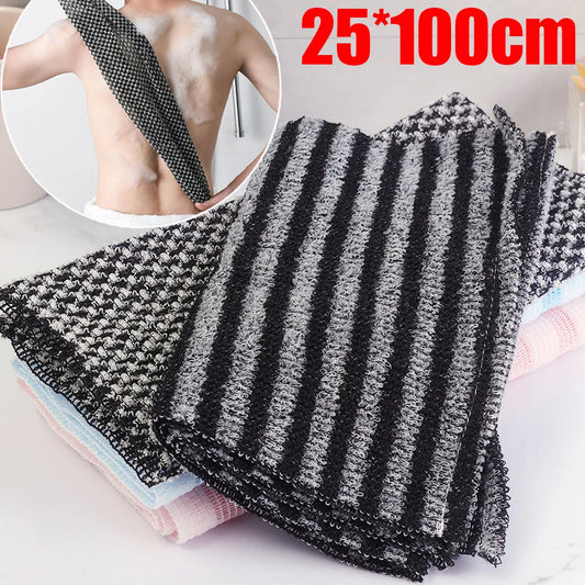 Exfoliating Scrub Shower Towels Double Effect Nylon Bath Towel Japanese Rubbing Washcloth for Back Body Bathroom Accessories