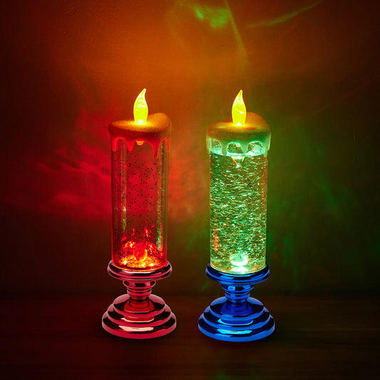 Christmas LED Candle Light Flameless Desktop Lamp Decor Gift for Festival Celebration Party