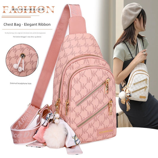 Casual Women's Soft Leather Shoulder Chest Bag
