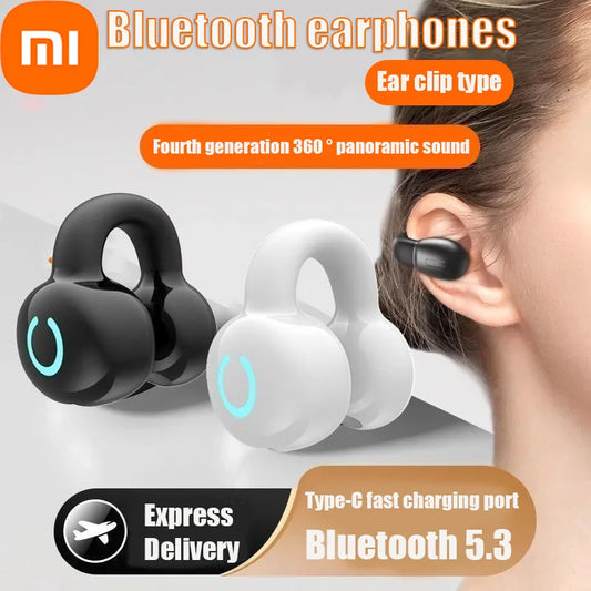Xiaomi Bluetooth 5.3 Wireless Ear Clip Earphones HiFi Stereo Noise Cancelling Earphones Long Battery Life Waterproof Earphones