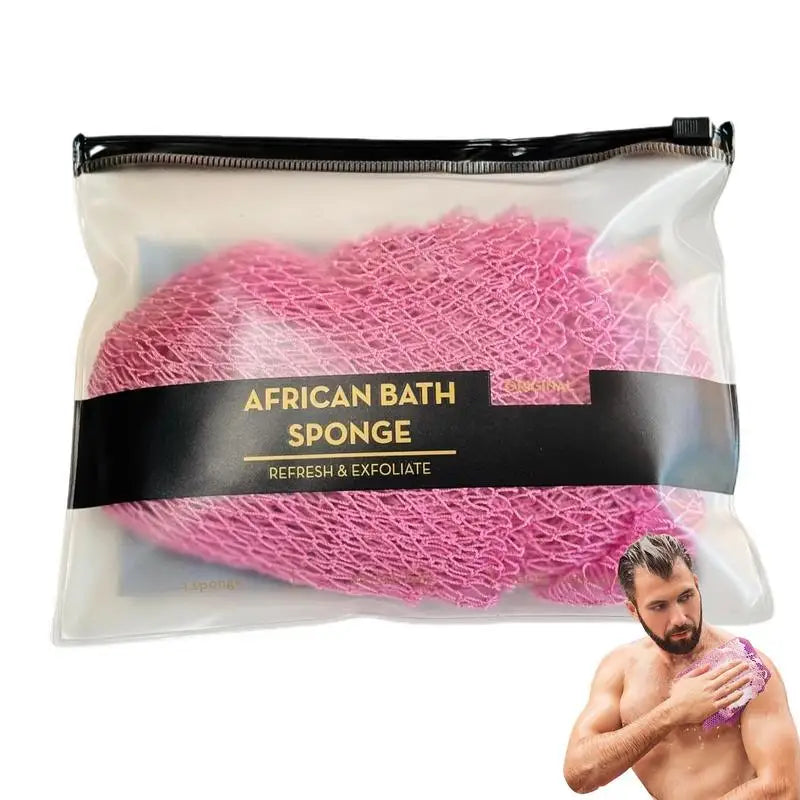 Colorful African Net Cloth Washcloth Body Exfoliator Reusable Bath Sponge Washcloth African Scrubbing Long Net Rag Shower