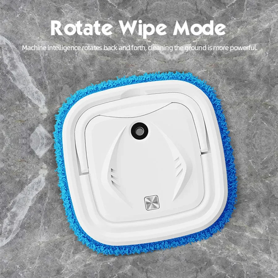 Household floor care robot, USB rechargeable, with humidifier function, combined with care solution,Waxing / Lightening / Care