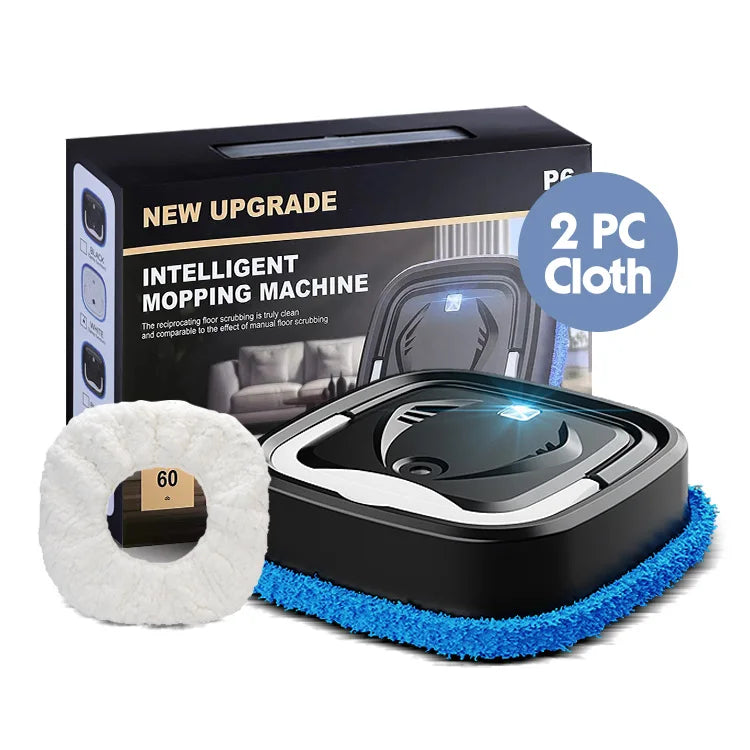 Household floor care robot, USB rechargeable, with humidifier function, combined with care solution,Waxing / Lightening / Care