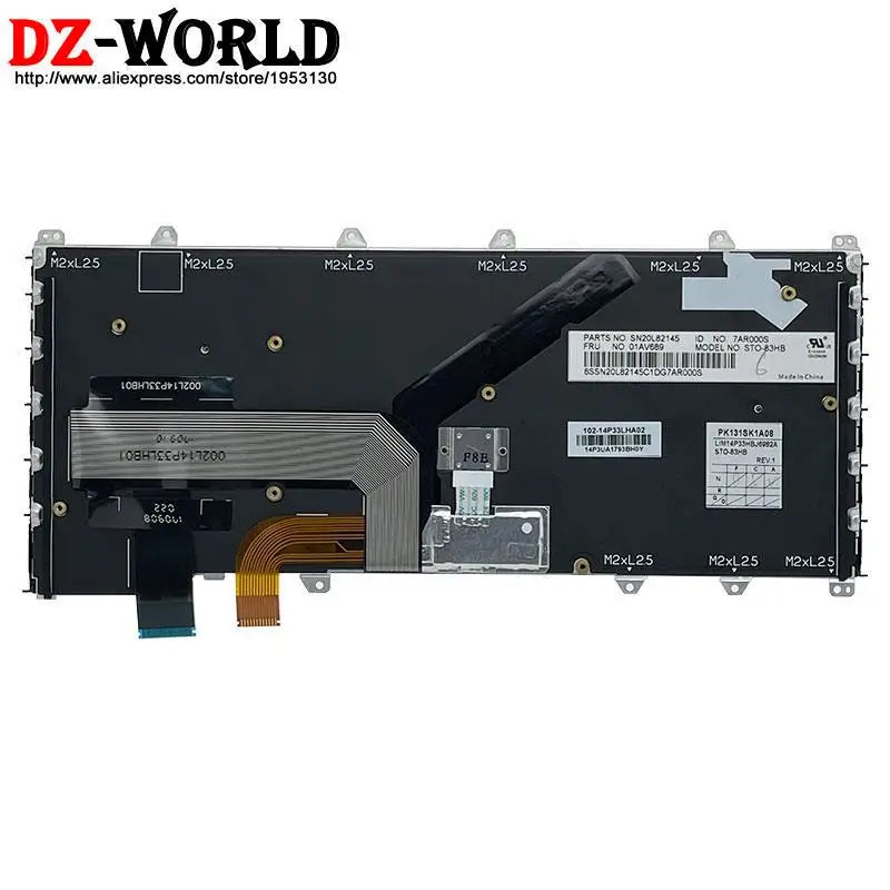 US English GR GK KR ARA TH HB IL KZ RU TW Backlit Keyboard For Lenovo Thinkpad S1 4th X380 Yoga 370 260 Laptop 01AV675 01AV688