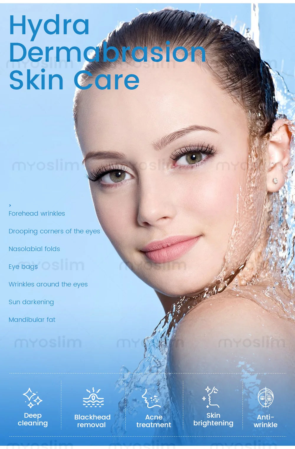 New Arrival 7 in 1 Hydro Dermabrasion Hydra Machine for Facial Aqua Peel Microdermabrasion Machine Skin Rejuvenation