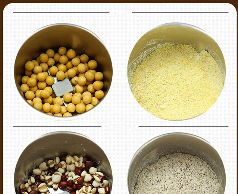 Household electric grinding machine. Household dry grinder, portable coffee machine for grains and miscellaneous grains, grinder