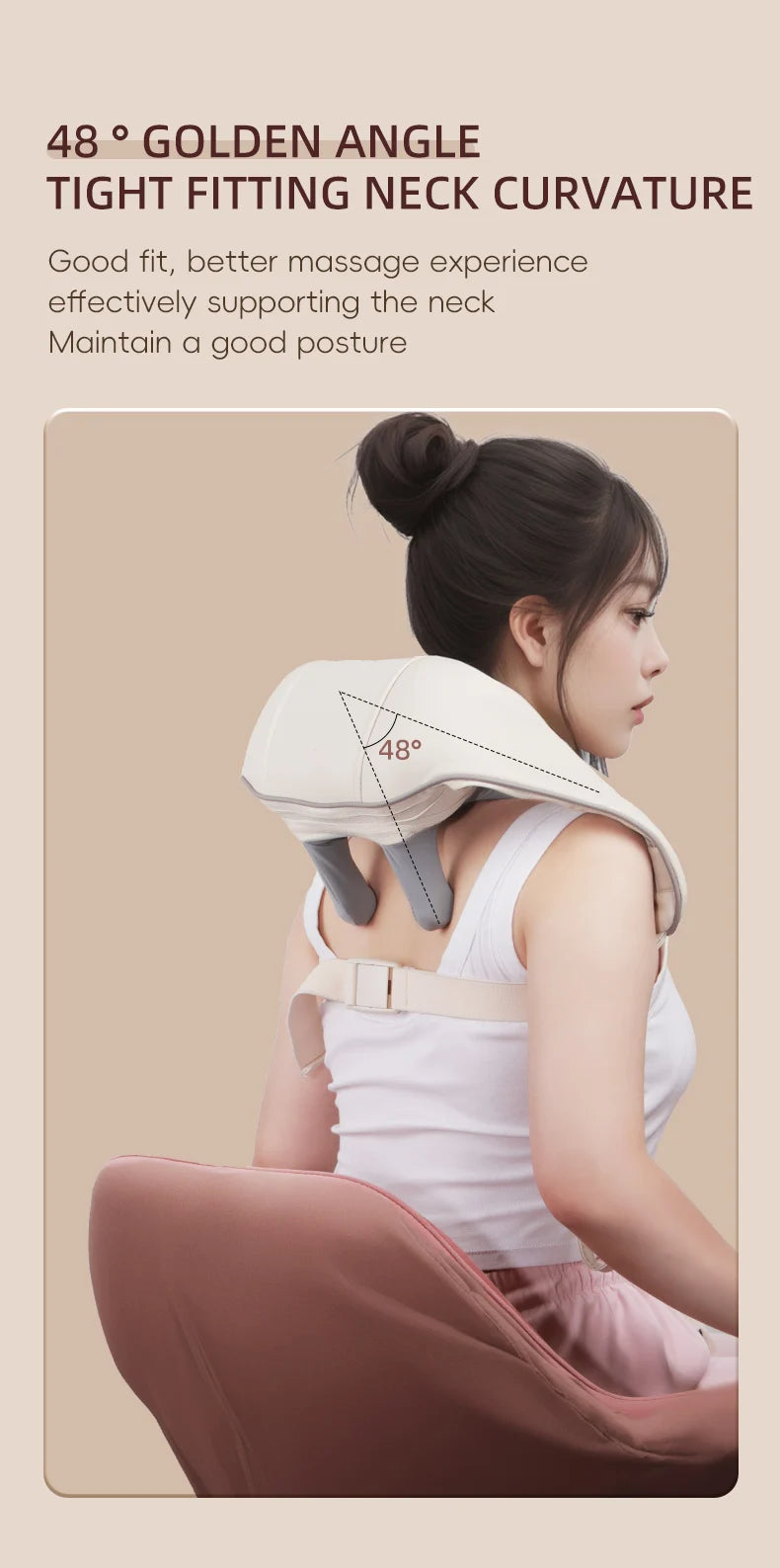 Neck And Shoulder Massager Wireless Shoulder And Back Kneading Massage Shawl Trapezius Neck Cervical masajeador